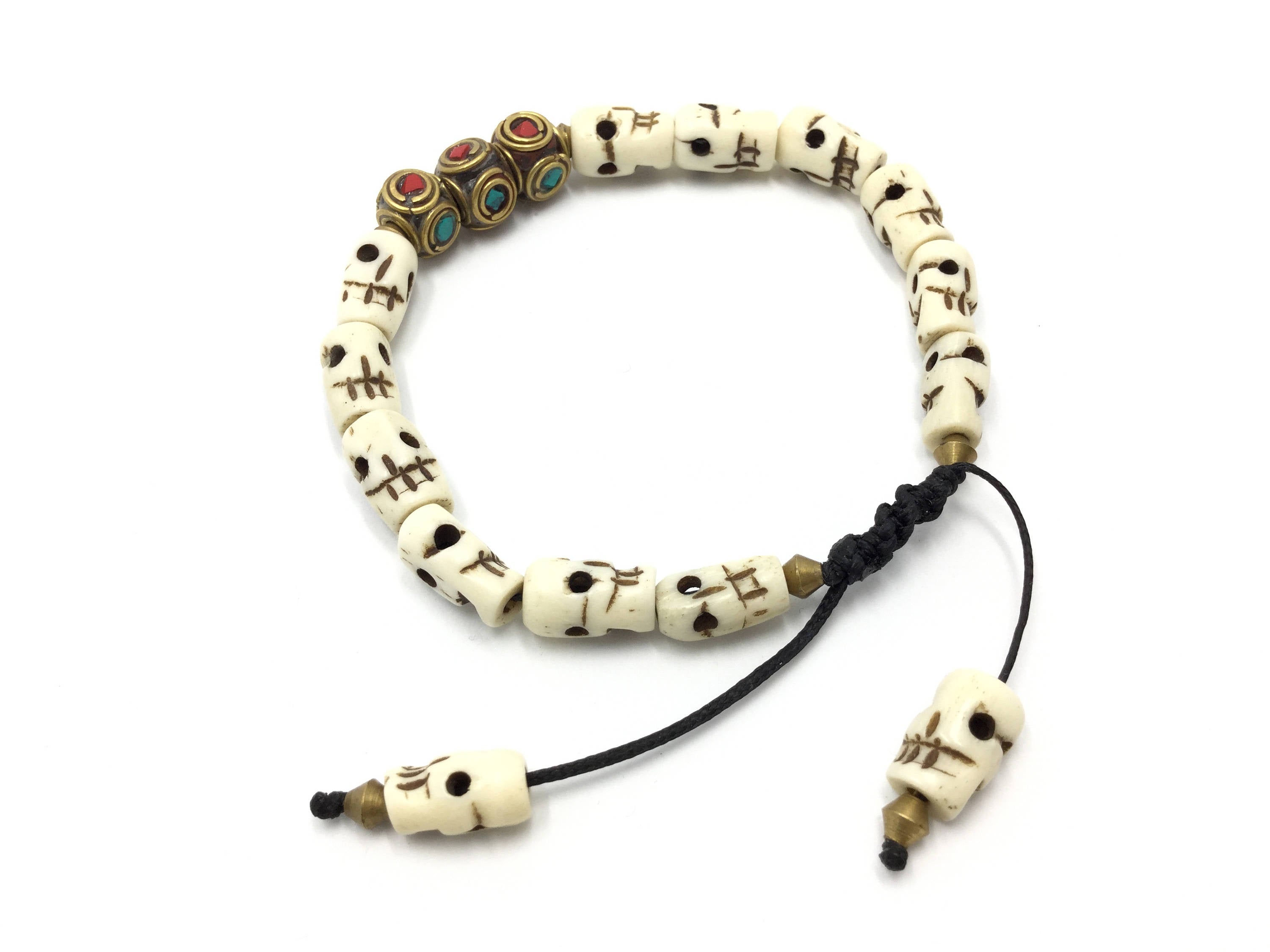 Handmade Brass Tibetan Skull Bracelet – Buddha Groove